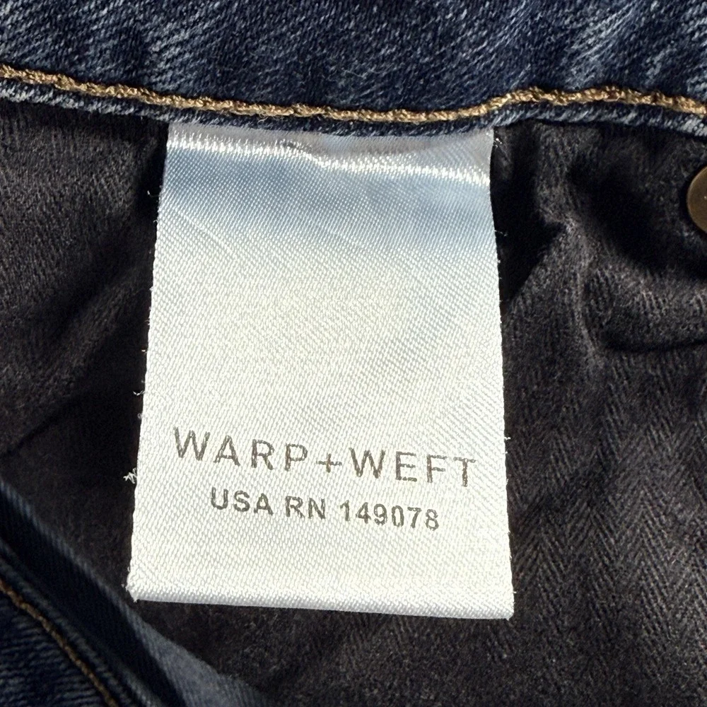 Warp + Weft ORD Chicago Straight‎ Jeans Mens 33x30 Undertow Stretch Denim Blue